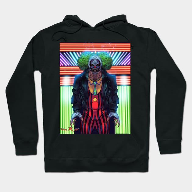 Wrestling clown creep Hoodie by Triple R Art